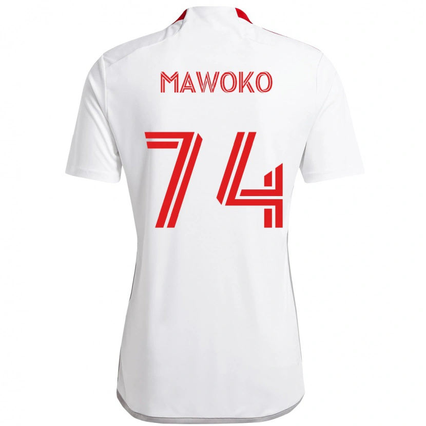 Danxen Mujer Camiseta Kundai Mawoko #74 Rojo Blanco 2ª Equipación 2025/26 La Camisa