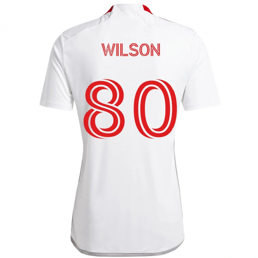 Danxen Mujer Camiseta Shafique Wilson #80 Rojo Blanco 2ª Equipación 2025/26 La Camisa