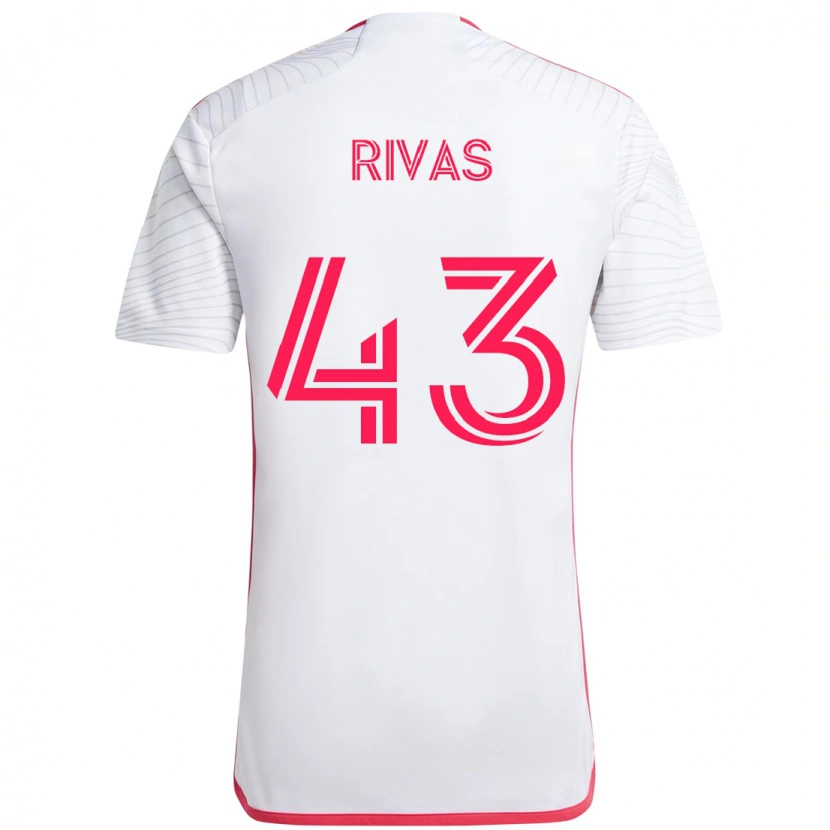 Danxen Mujer Camiseta Sergio Rivas #43 Magenta Blanco 2ª Equipación 2025/26 La Camisa