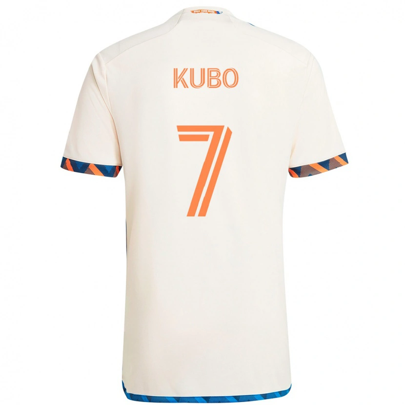 Danxen Mujer Camiseta Yuya Kubo #7 Azul Oscuro Naranja 2ª Equipación 2025/26 La Camisa