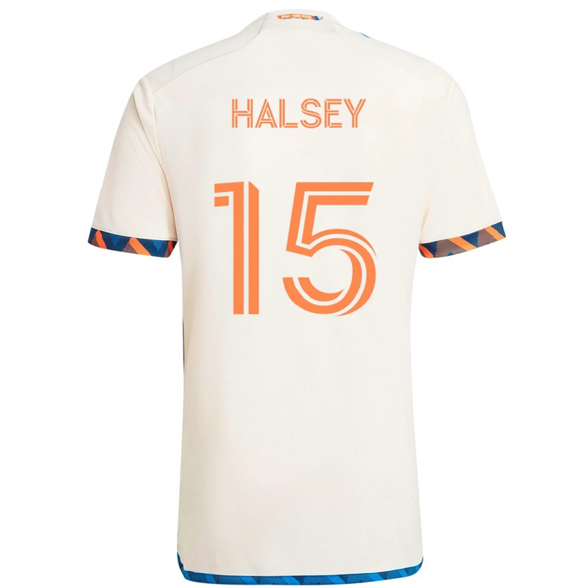 Danxen Mujer Camiseta Bret Halsey #15 Azul Oscuro Naranja 2ª Equipación 2025/26 La Camisa