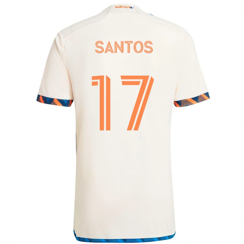 Danxen Mujer Camiseta Sergio Santos #17 Azul Oscuro Naranja 2ª Equipación 2025/26 La Camisa