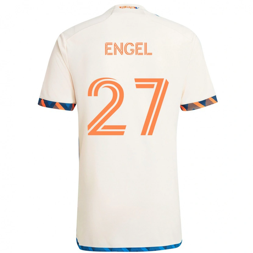 Danxen Mujer Camiseta Lukas Engel #27 Azul Oscuro Naranja 2ª Equipación 2025/26 La Camisa