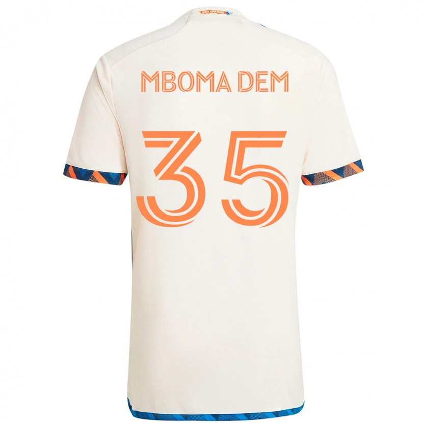 Danxen Mujer Camiseta Kenji Mboma Dem #35 Azul Oscuro Naranja 2ª Equipación 2025/26 La Camisa