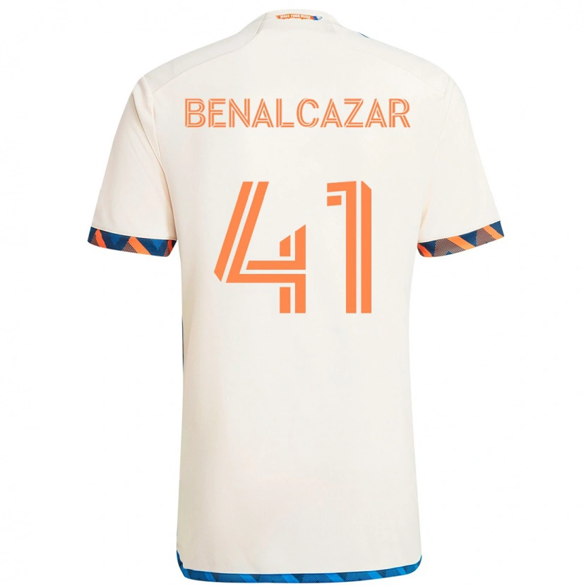 Danxen Mujer Camiseta Nico Benalcázar #41 Azul Oscuro Naranja 2ª Equipación 2025/26 La Camisa
