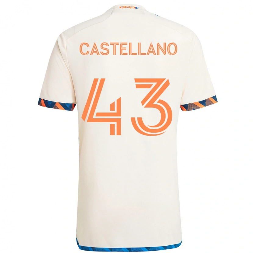 Danxen Mujer Camiseta Jesús Castellano #43 Azul Oscuro Naranja 2ª Equipación 2025/26 La Camisa