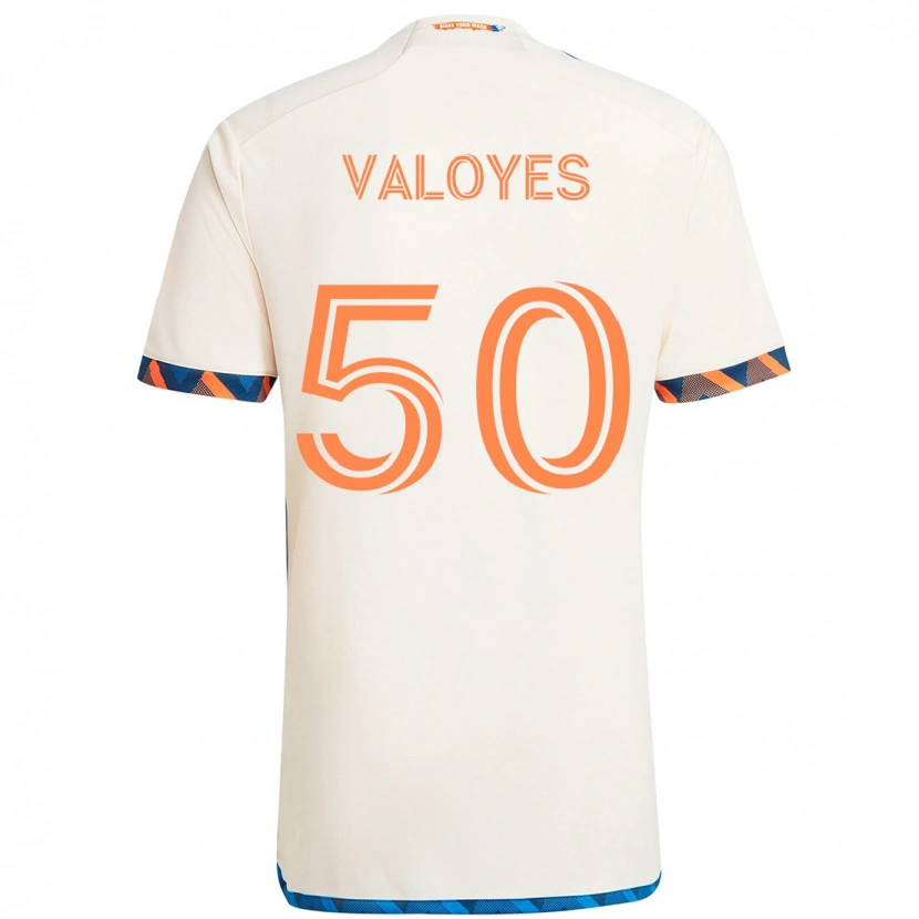 Danxen Mujer Camiseta Yeiner Valoyes #50 Azul Oscuro Naranja 2ª Equipación 2025/26 La Camisa