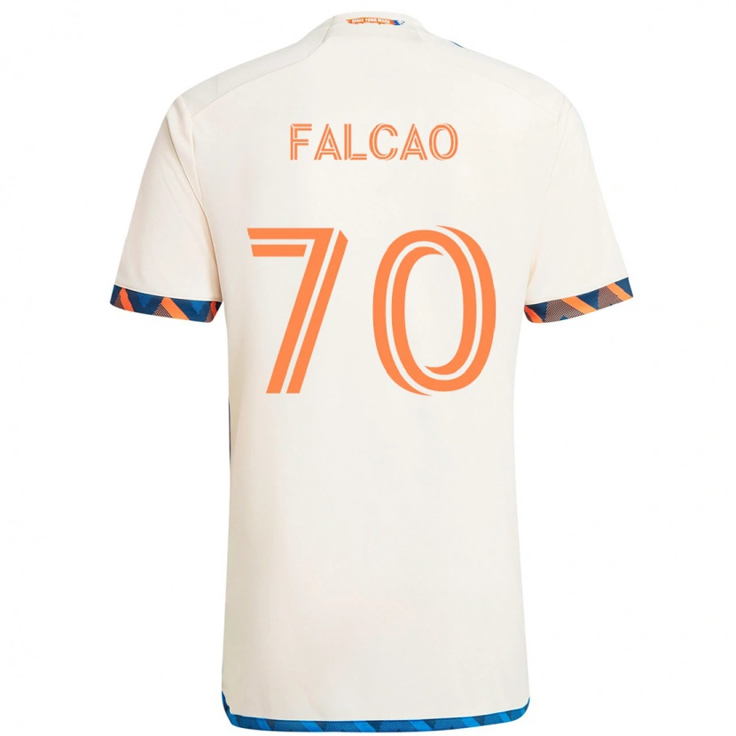 Danxen Mujer Camiseta Kiano Falcao #70 Azul Oscuro Naranja 2ª Equipación 2025/26 La Camisa
