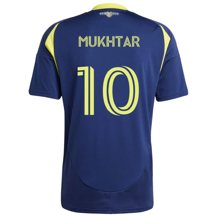 Danxen Mujer Camiseta Hany Mukhtar #10 Amarillo Azul Marino 2ª Equipación 2025/26 La Camisa