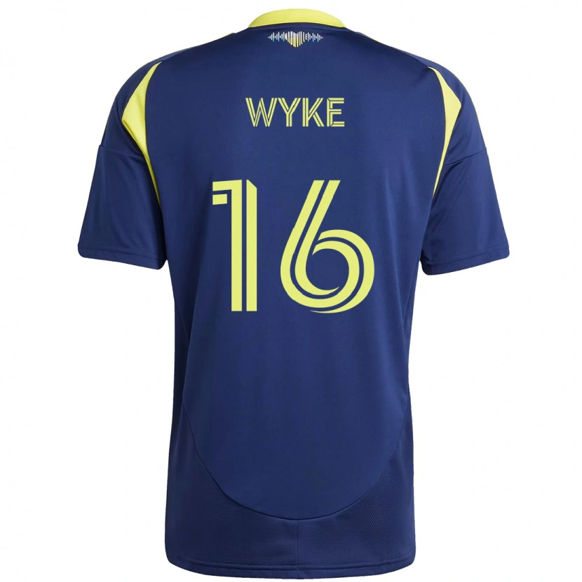 Danxen Mujer Camiseta Laurence Wyke #16 Amarillo Azul Marino 2ª Equipación 2025/26 La Camisa