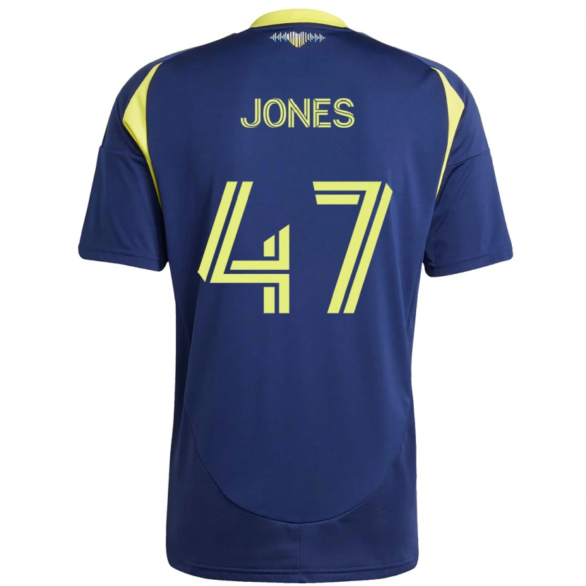 Danxen Mujer Camiseta Isaiah Jones #47 Amarillo Azul Marino 2ª Equipación 2025/26 La Camisa