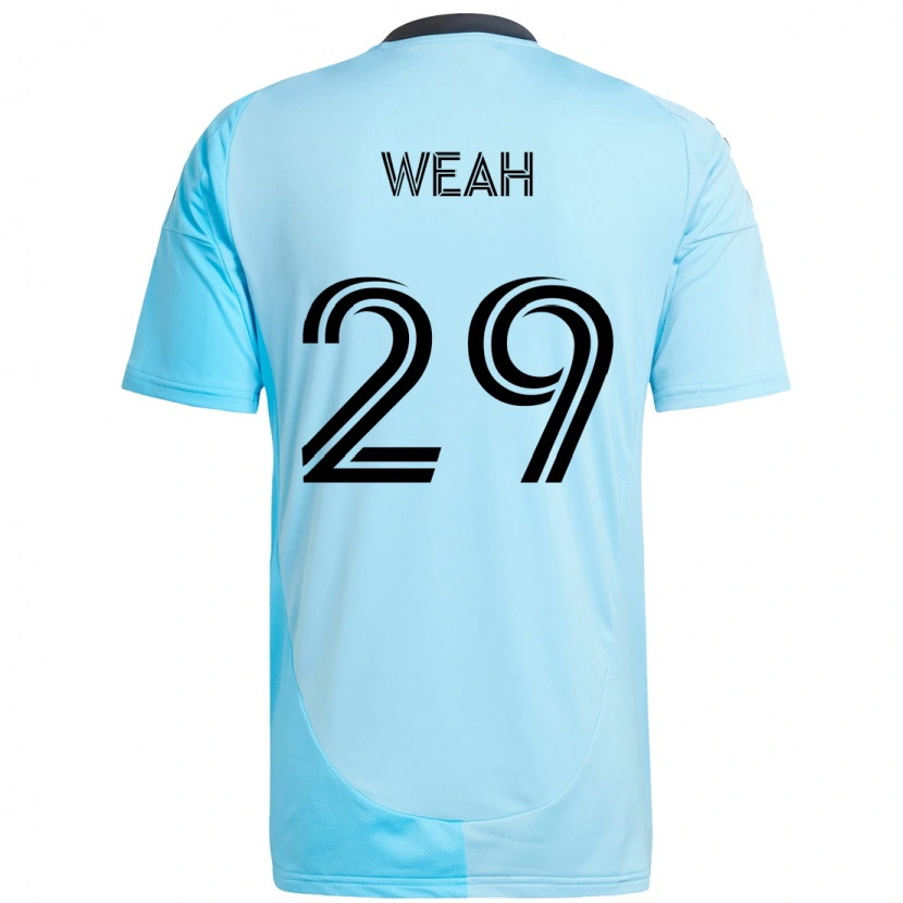 Danxen Mujer Camiseta Patrick Weah #29 Negro Azul 2ª Equipación 2025/26 La Camisa