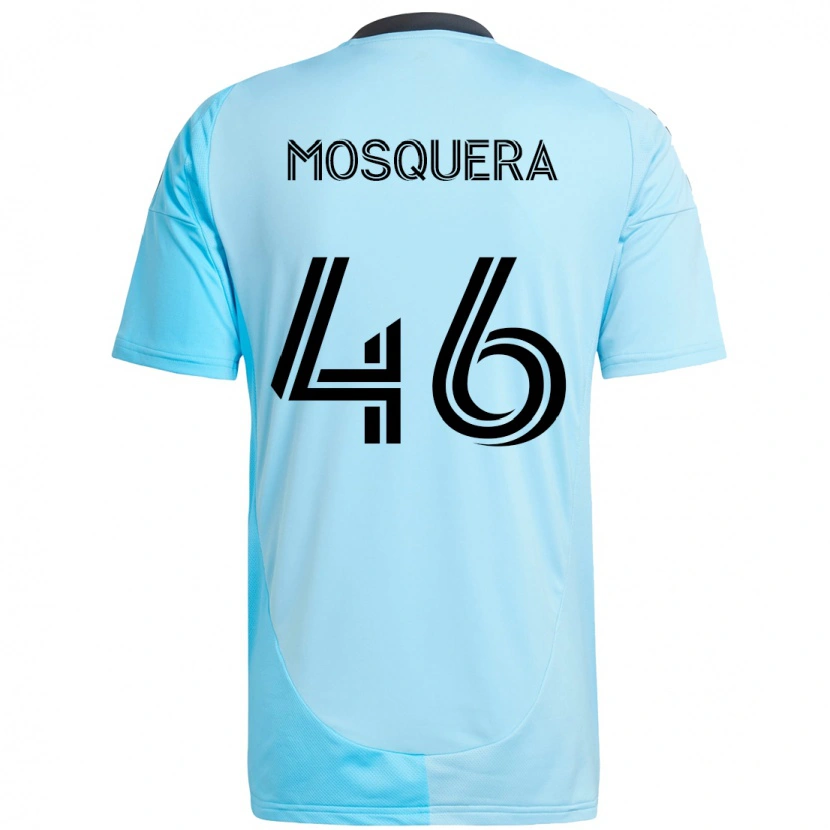 Danxen Mujer Camiseta Juan Camilo Mosquera #46 Negro Azul 2ª Equipación 2025/26 La Camisa