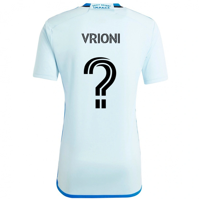 Danxen Mujer Camiseta Giacomo Vrioni #0 Azul Celeste Azul Oscuro 2ª Equipación 2025/26 La Camisa