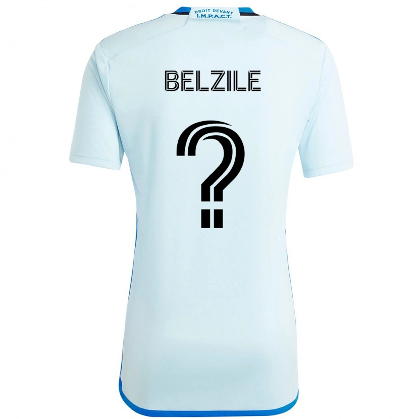 Danxen Mujer Camiseta Jean-Christophe Belzile #0 Azul Celeste Azul Oscuro 2ª Equipación 2025/26 La Camisa