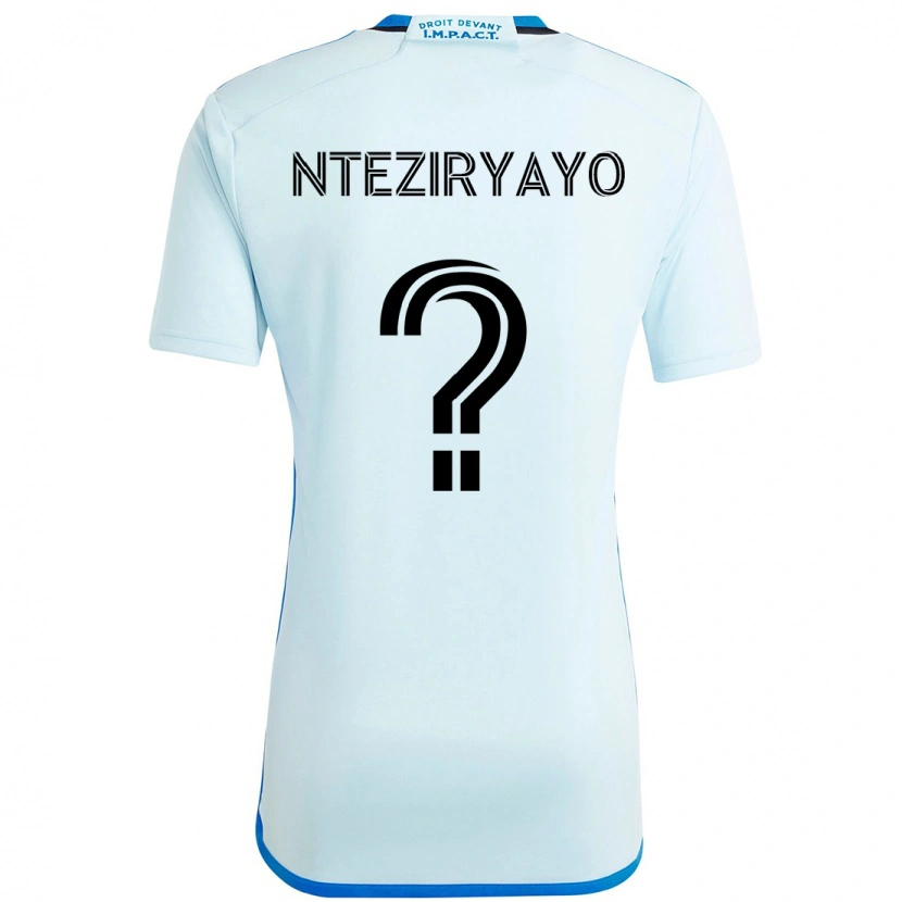 Danxen Mujer Camiseta Josh Nteziryayo #0 Azul Celeste Azul Oscuro 2ª Equipación 2025/26 La Camisa