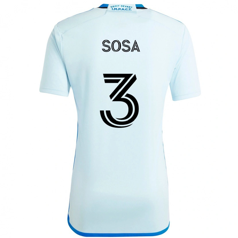 Danxen Mujer Camiseta Joaquín Sosa #3 Azul Celeste Azul Oscuro 2ª Equipación 2025/26 La Camisa
