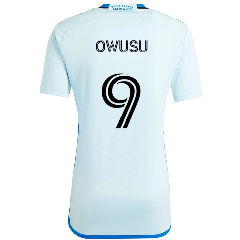 Danxen Mujer Camiseta Prince Osei Owusu #9 Azul Celeste Azul Oscuro 2ª Equipación 2025/26 La Camisa