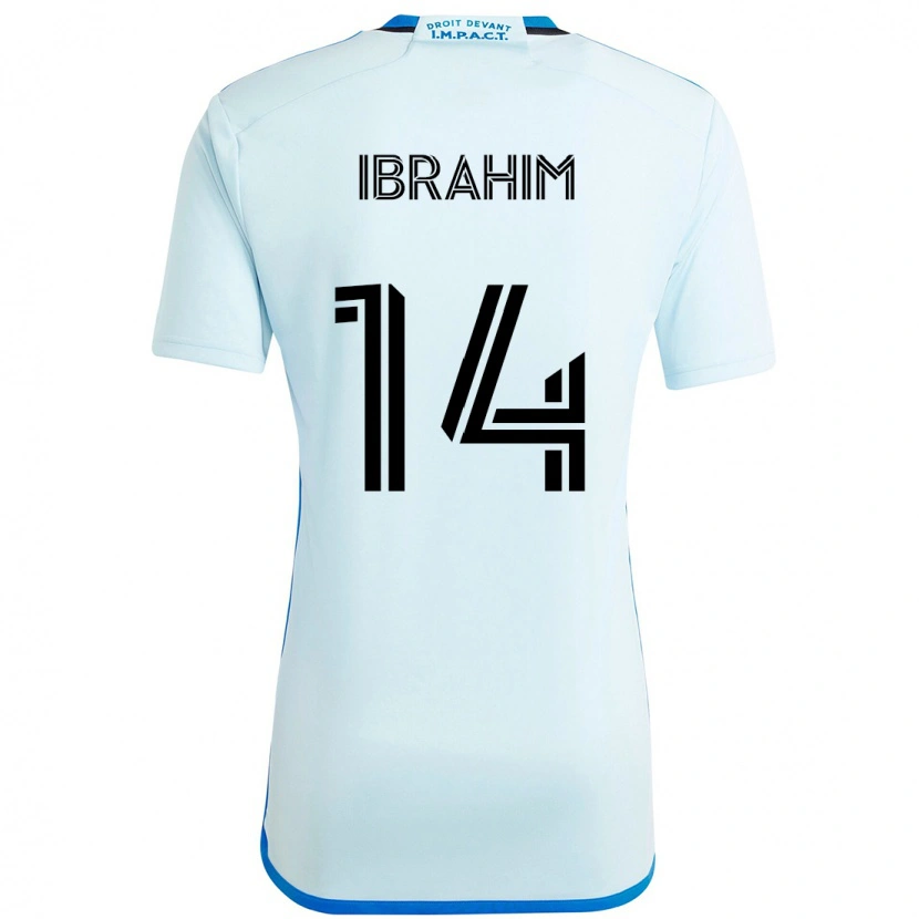 Danxen Mujer Camiseta Sunusi Ibrahim #14 Azul Celeste Azul Oscuro 2ª Equipación 2025/26 La Camisa