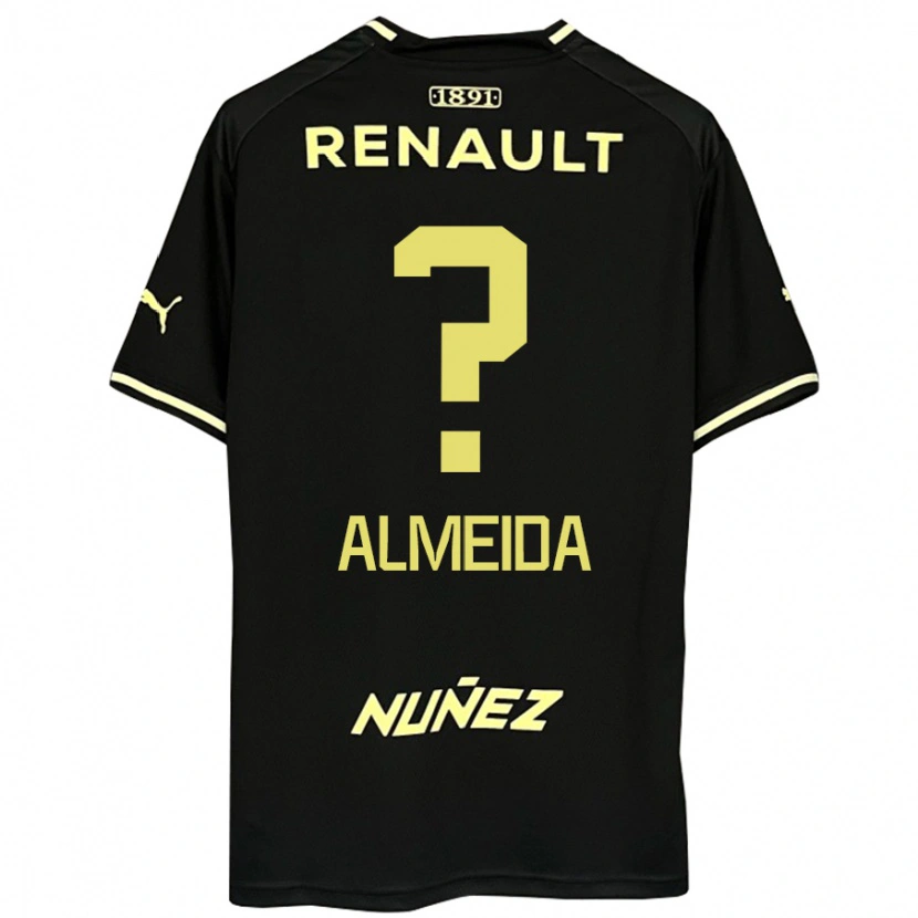 Danxen Mujer Camiseta Martín Almeida #0 Amarillo Negro 2ª Equipación 2025/26 La Camisa