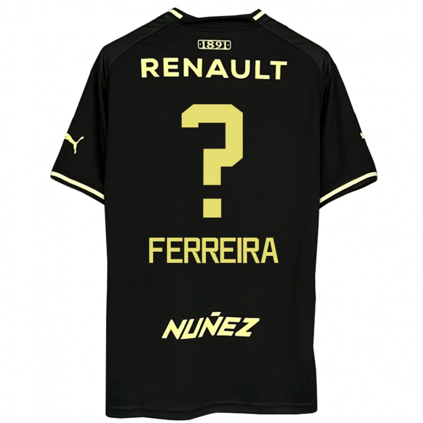 Danxen Mujer Camiseta Matías Ferreira #0 Amarillo Negro 2ª Equipación 2025/26 La Camisa