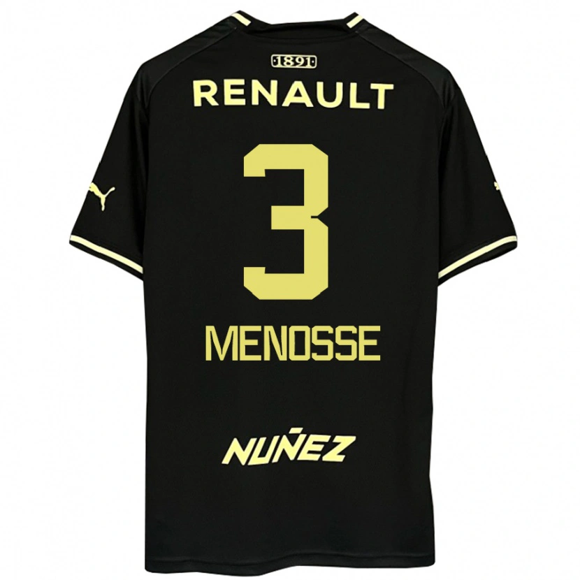 Danxen Mujer Camiseta Hernán Menosse #3 Amarillo Negro 2ª Equipación 2025/26 La Camisa