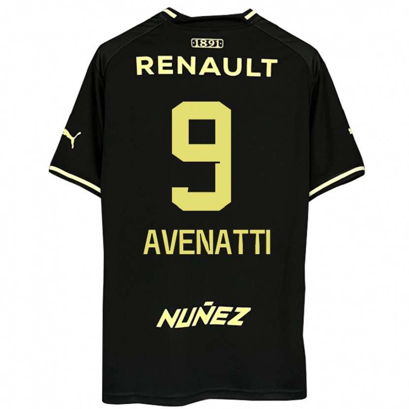 Danxen Mujer Camiseta Felipe Avenatti #9 Amarillo Negro 2ª Equipación 2025/26 La Camisa