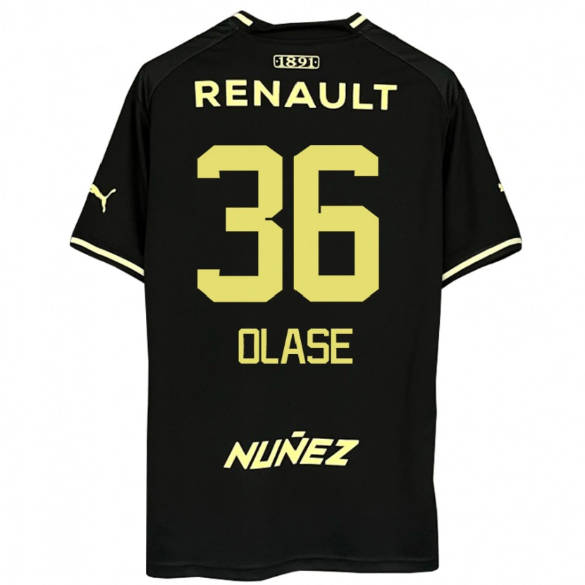 Danxen Mujer Camiseta Tomás Olase #36 Amarillo Negro 2ª Equipación 2025/26 La Camisa