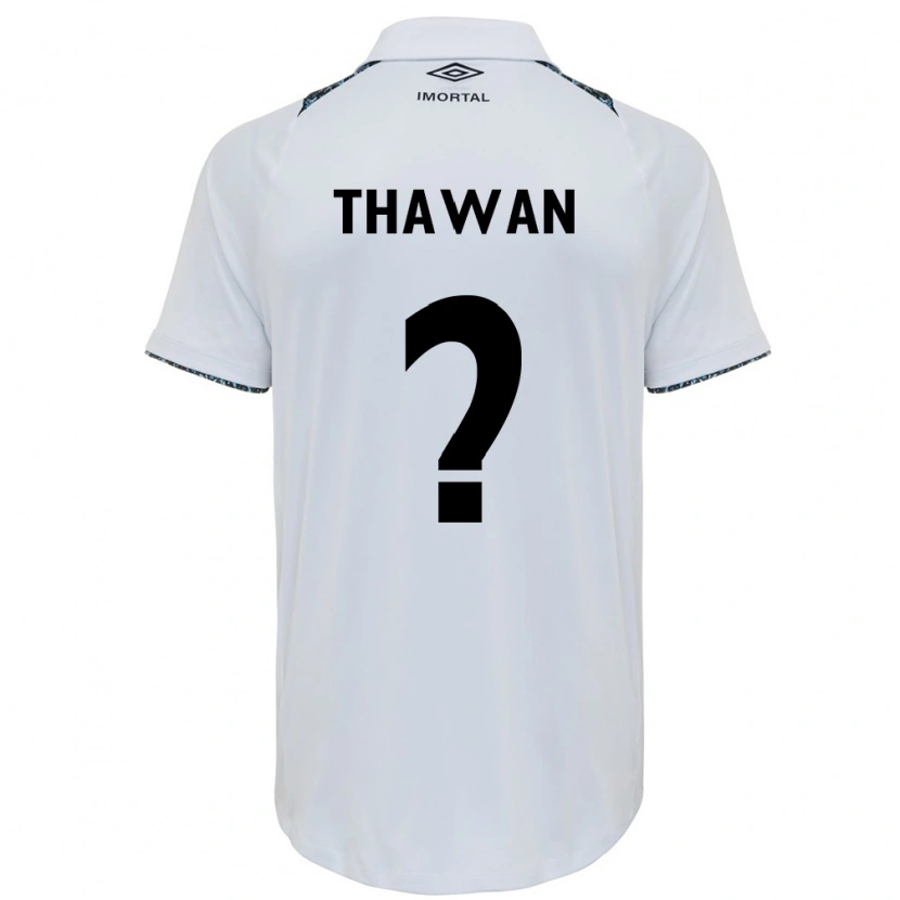 Danxen Mujer Camiseta Athos Thawan #0 Blanco Azul 2ª Equipación 2025/26 La Camisa