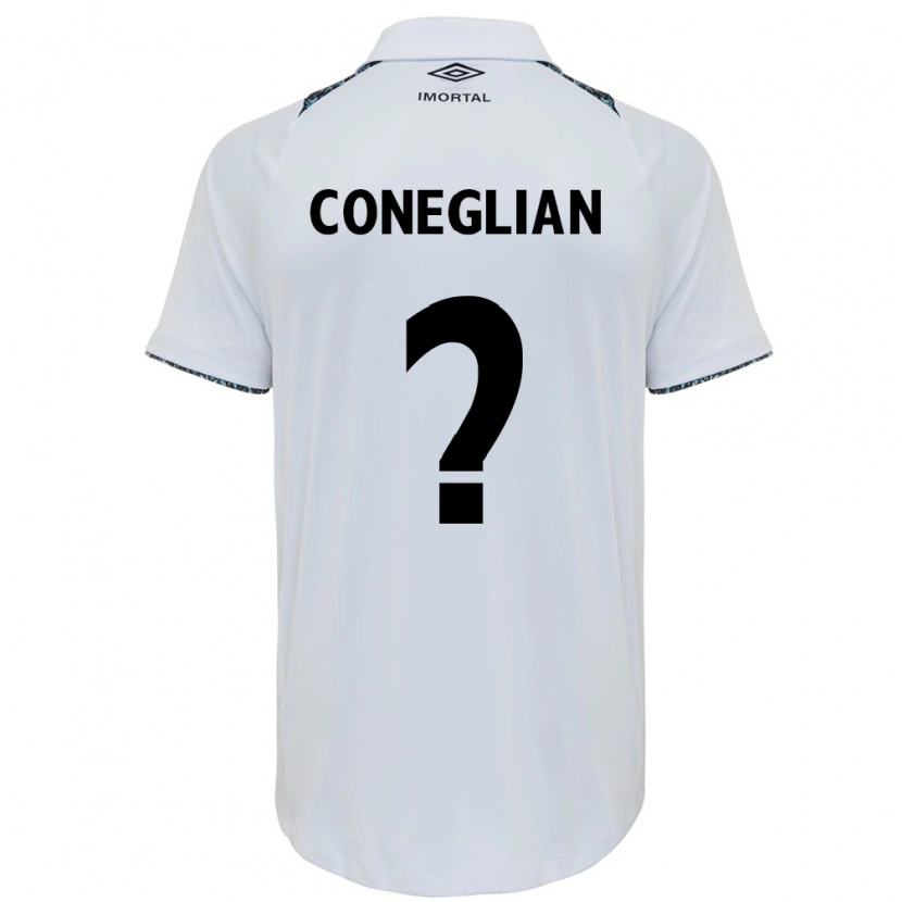 Danxen Mujer Camiseta Arthur Coneglian #0 Blanco Azul 2ª Equipación 2025/26 La Camisa