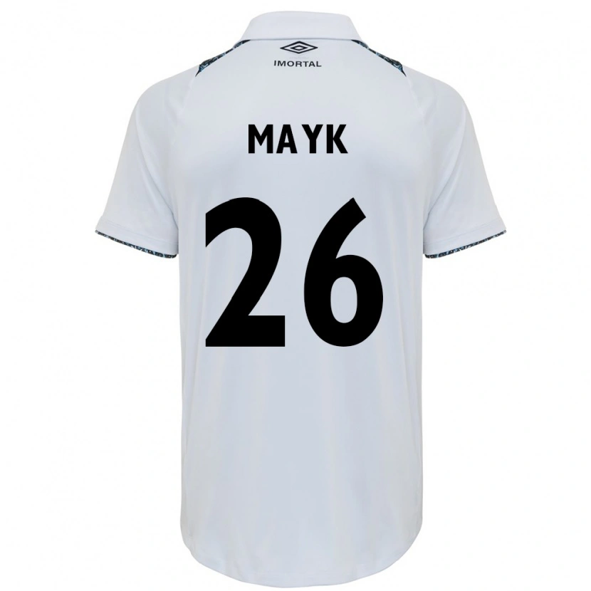 Danxen Mujer Camiseta Mayk #26 Blanco Azul 2ª Equipación 2025/26 La Camisa