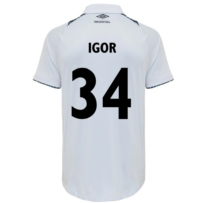 Danxen Mujer Camiseta Igor Serrote #34 Blanco Azul 2ª Equipación 2025/26 La Camisa