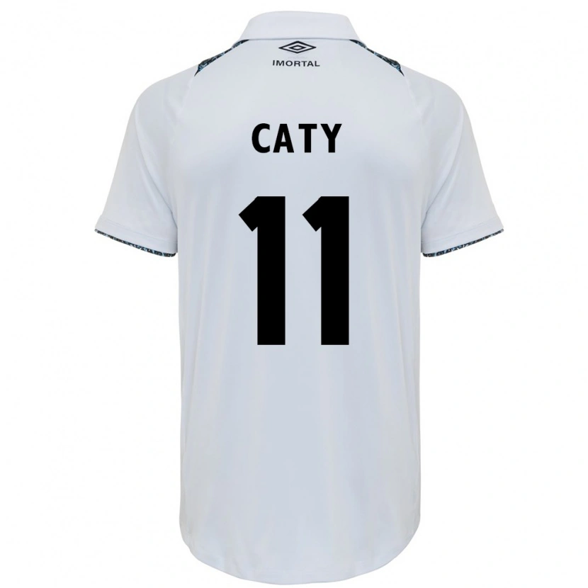 Danxen Mujer Camiseta Caty #11 Blanco Azul 2ª Equipación 2025/26 La Camisa
