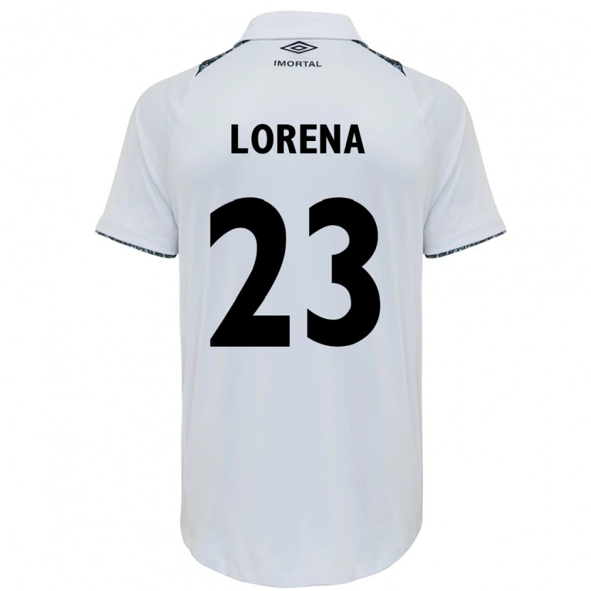 Danxen Mujer Camiseta Lorena #23 Blanco Azul 2ª Equipación 2025/26 La Camisa