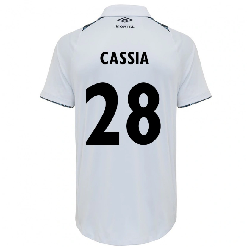 Danxen Mujer Camiseta Cássia #28 Blanco Azul 2ª Equipación 2025/26 La Camisa