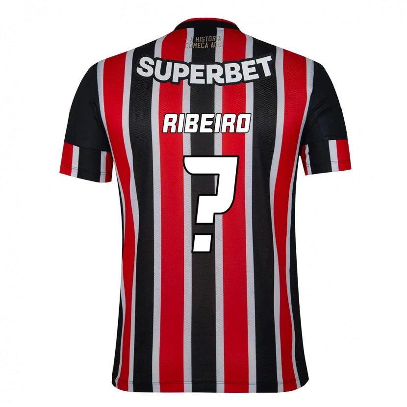 Danxen Mujer Camiseta Thiago Ribeiro #0 Negro Rojo 2ª Equipación 2025/26 La Camisa