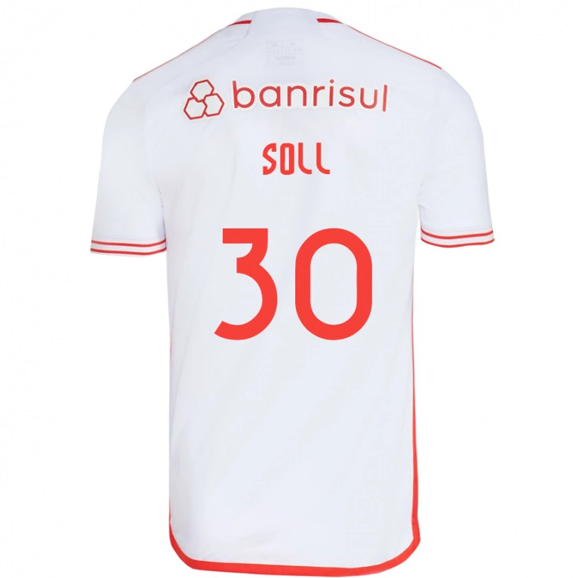 Danxen Mujer Camiseta Soll #30 Blanco Rojo 2ª Equipación 2025/26 La Camisa