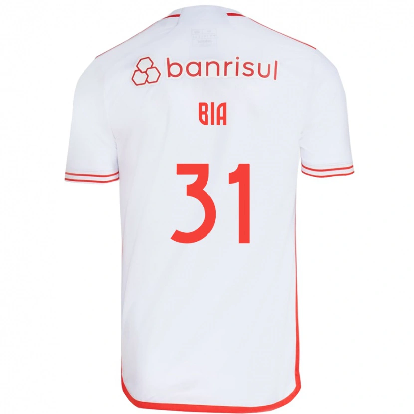Danxen Mujer Camiseta Bia #31 Blanco Rojo 2ª Equipación 2025/26 La Camisa