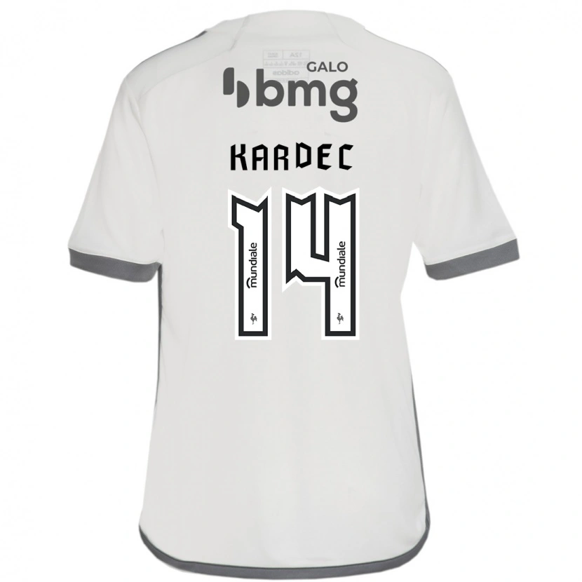 Danxen Mujer Camiseta Alan Kardec #14 Blanco Negro 2ª Equipación 2025/26 La Camisa