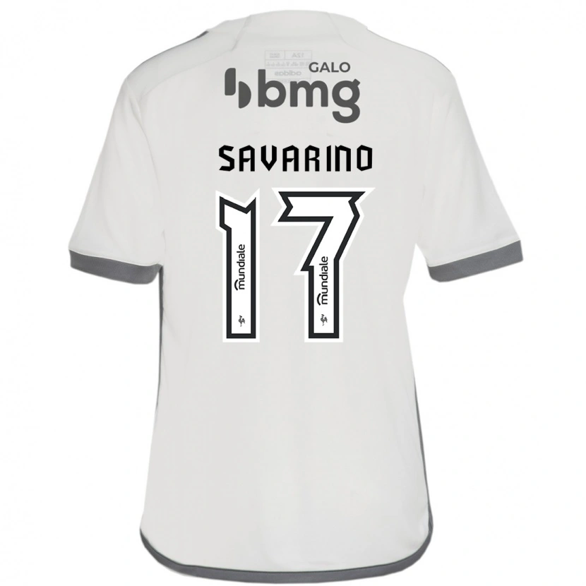 Danxen Mujer Camiseta Jefferson Savarino #17 Blanco Negro 2ª Equipación 2025/26 La Camisa