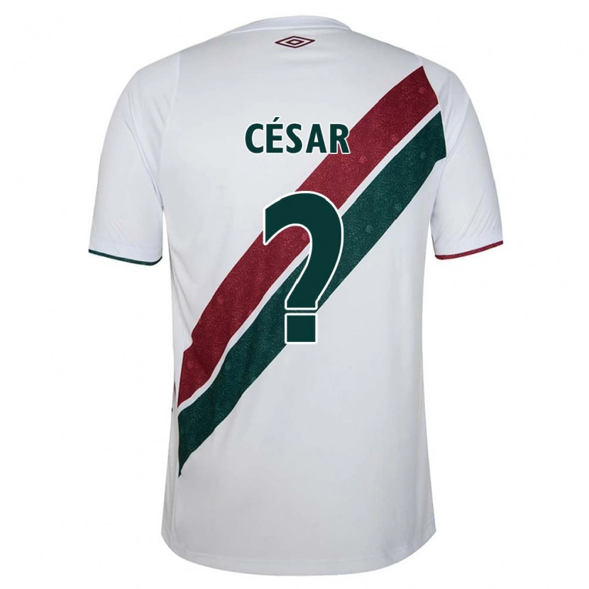 Danxen Mujer Camiseta Adrian César #0 Blanco Verde Granate 2ª Equipación 2025/26 La Camisa