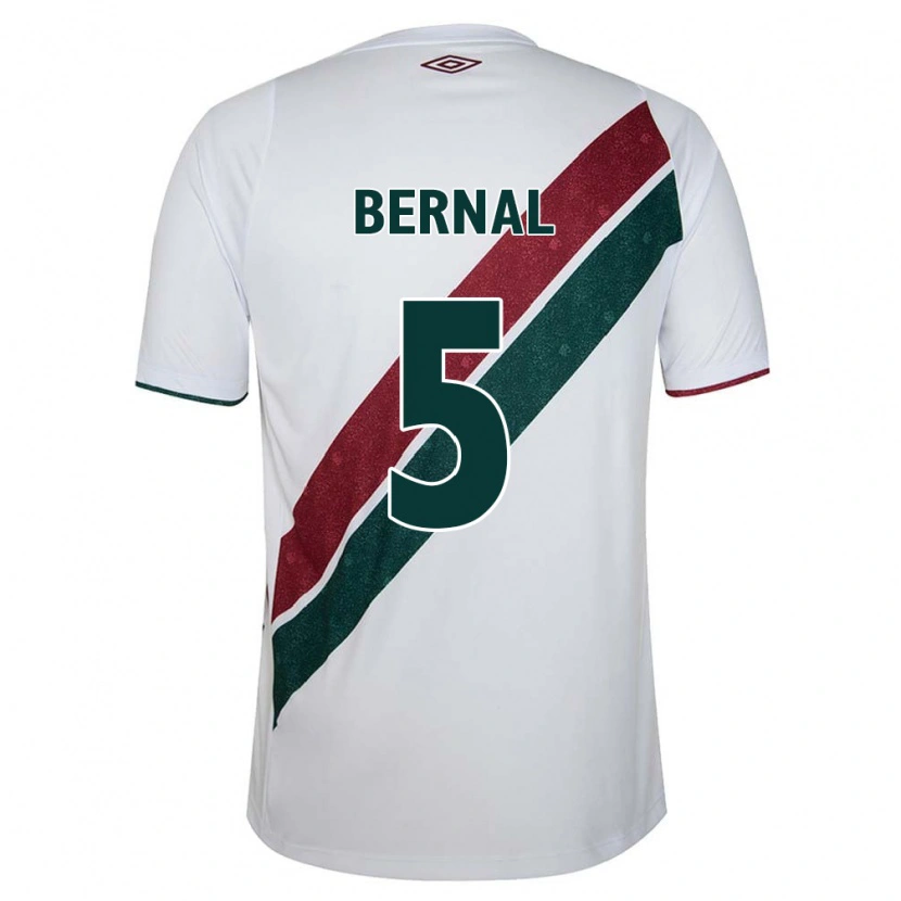 Danxen Mujer Camiseta Facundo Bernal #5 Verde Granate Blanco 2ª Equipación 2025/26 La Camisa
