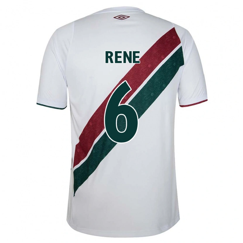 Danxen Mujer Camiseta Renê #6 Verde Granate Blanco 2ª Equipación 2025/26 La Camisa
