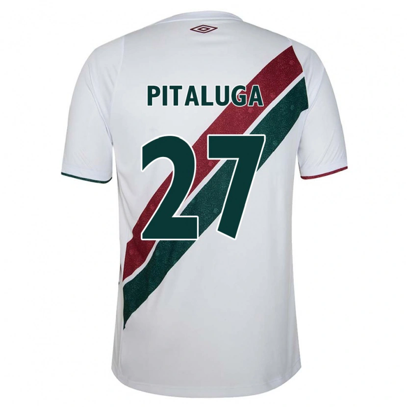 Danxen Mujer Camiseta Marcelo Pitaluga #27 Blanco Verde Granate 2ª Equipación 2025/26 La Camisa