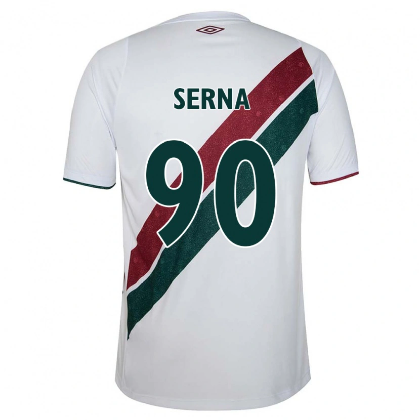 Danxen Mujer Camiseta Kevin Serna #90 Verde Granate Blanco 2ª Equipación 2025/26 La Camisa