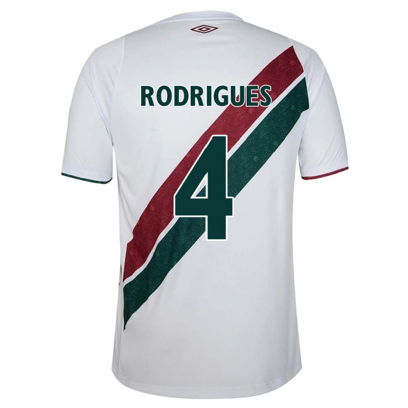 Danxen Mujer Camiseta Nath Rodrigues #4 Verde Granate Blanco 2ª Equipación 2025/26 La Camisa