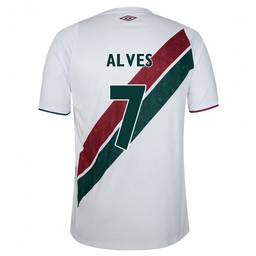 Danxen Mujer Camiseta Geovana Alves #7 Verde Granate Blanco 2ª Equipación 2025/26 La Camisa