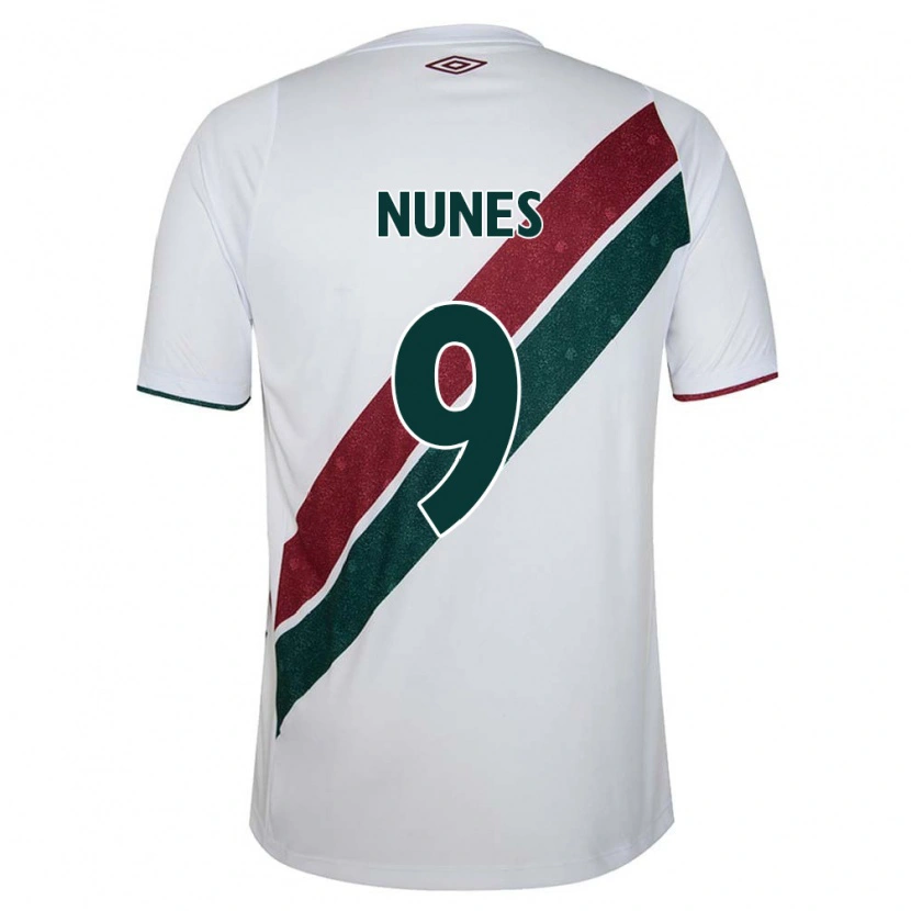 Danxen Mujer Camiseta Carla Nunes #9 Verde Granate Blanco 2ª Equipación 2025/26 La Camisa