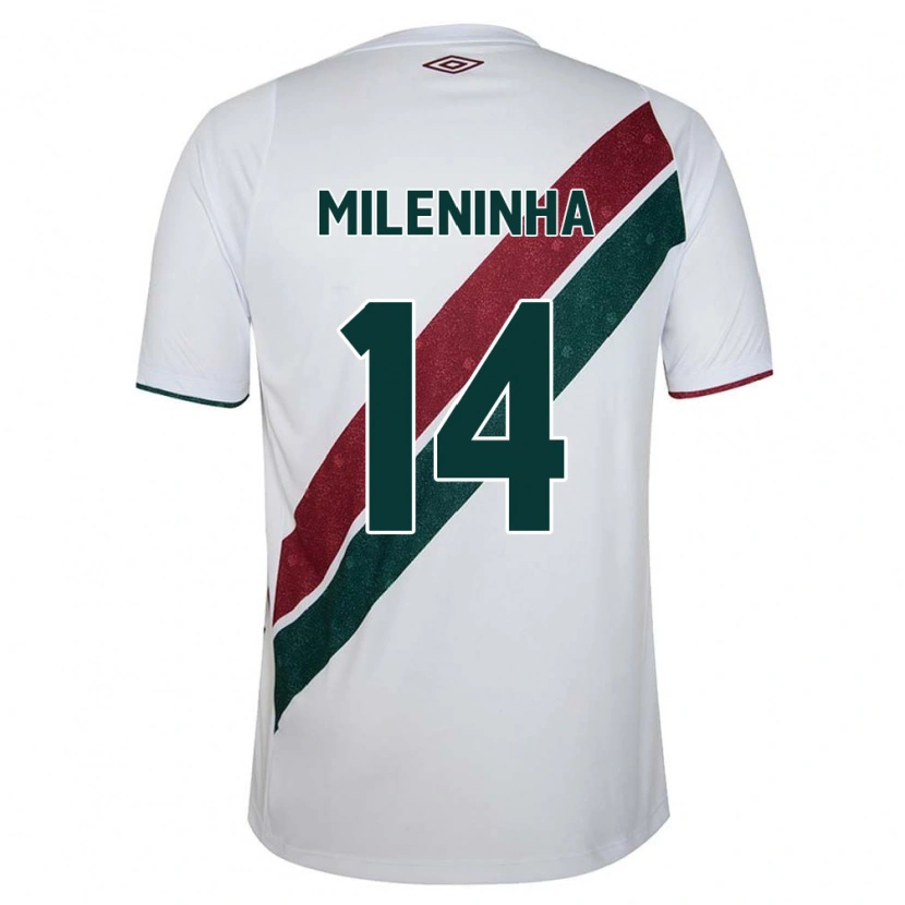Danxen Mujer Camiseta Mileninha #14 Blanco Verde Granate 2ª Equipación 2025/26 La Camisa