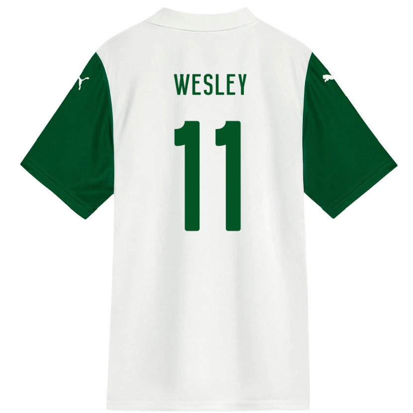 Danxen Mujer Camiseta Wesley #11 Verde Blanco 2ª Equipación 2025/26 La Camisa
